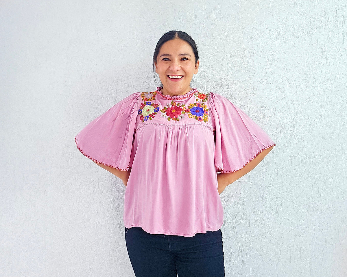 Blusa Olivia Rosa Claro Unitalla