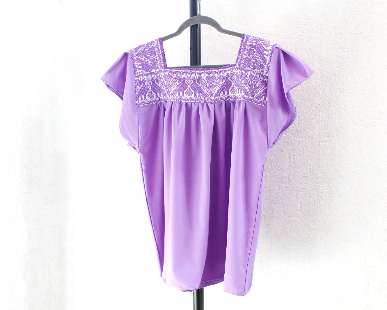 Blusa Bordada Tania Lila Pajaritos CH - M