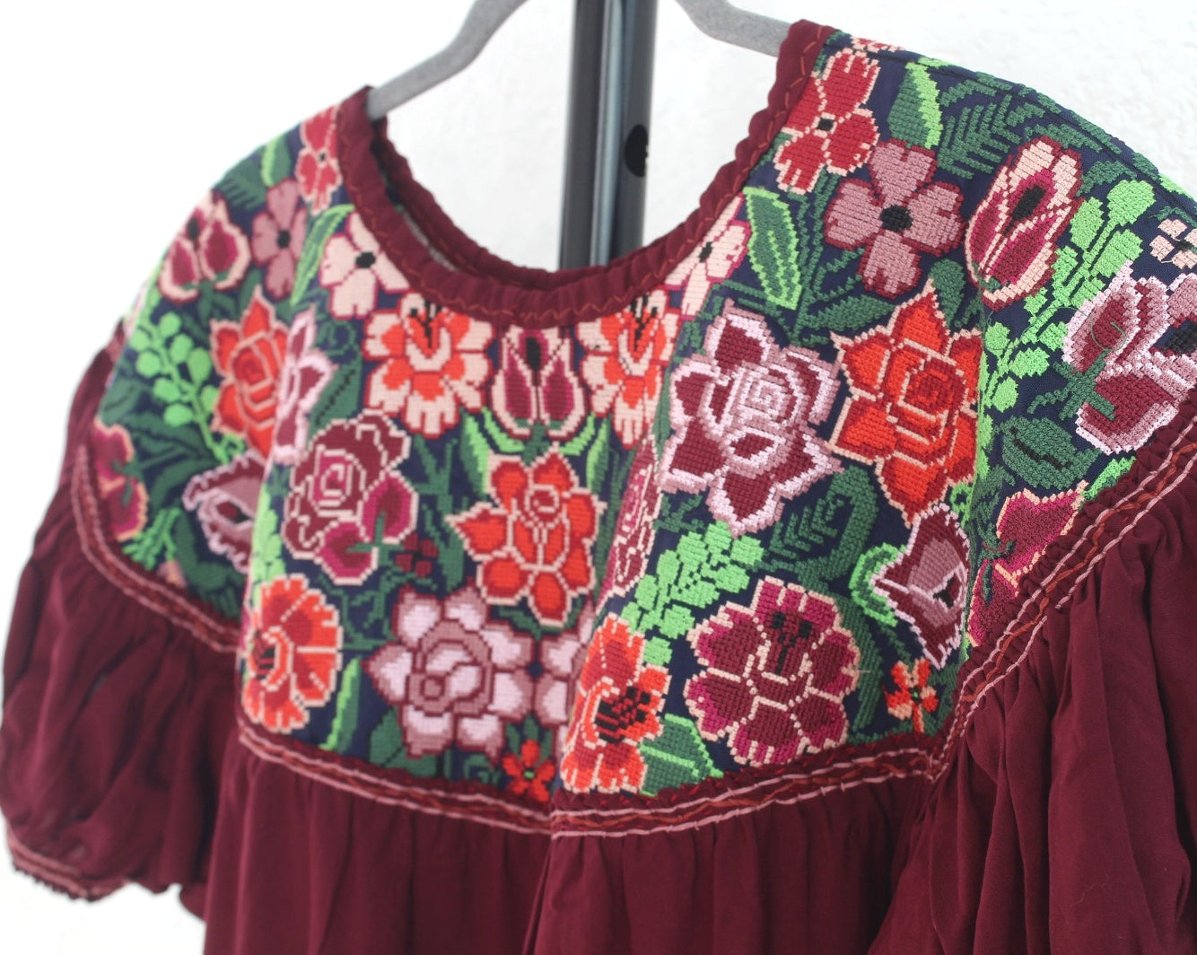 Blusa Abigail Florecitas Vino  XL - XXL