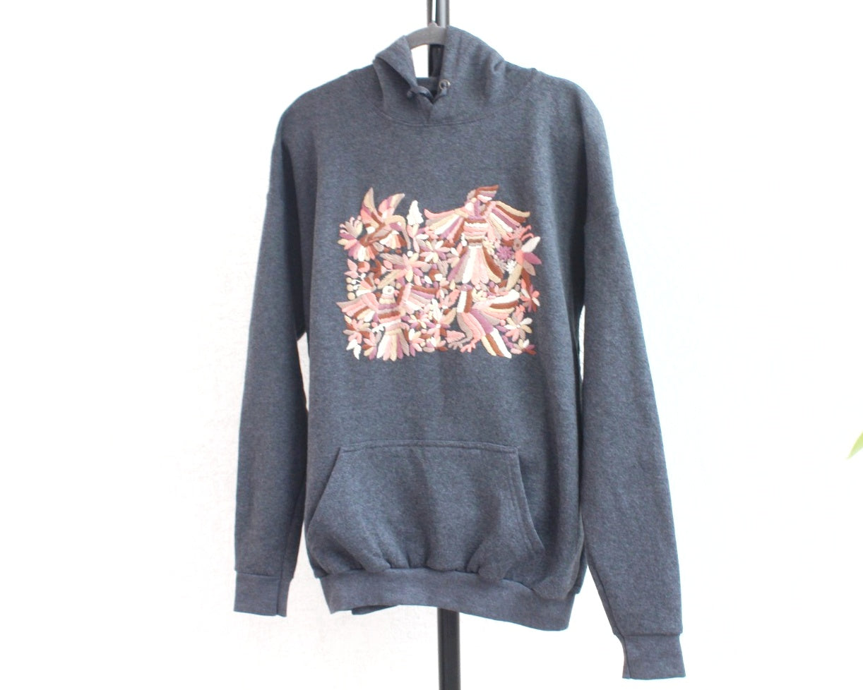 Sudadera XL Tenango Gris Oxfort Rosa