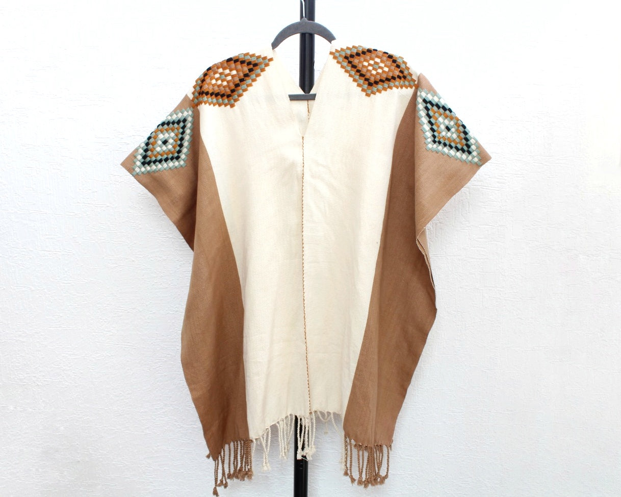 Jorongo Rombos Beige Marfil