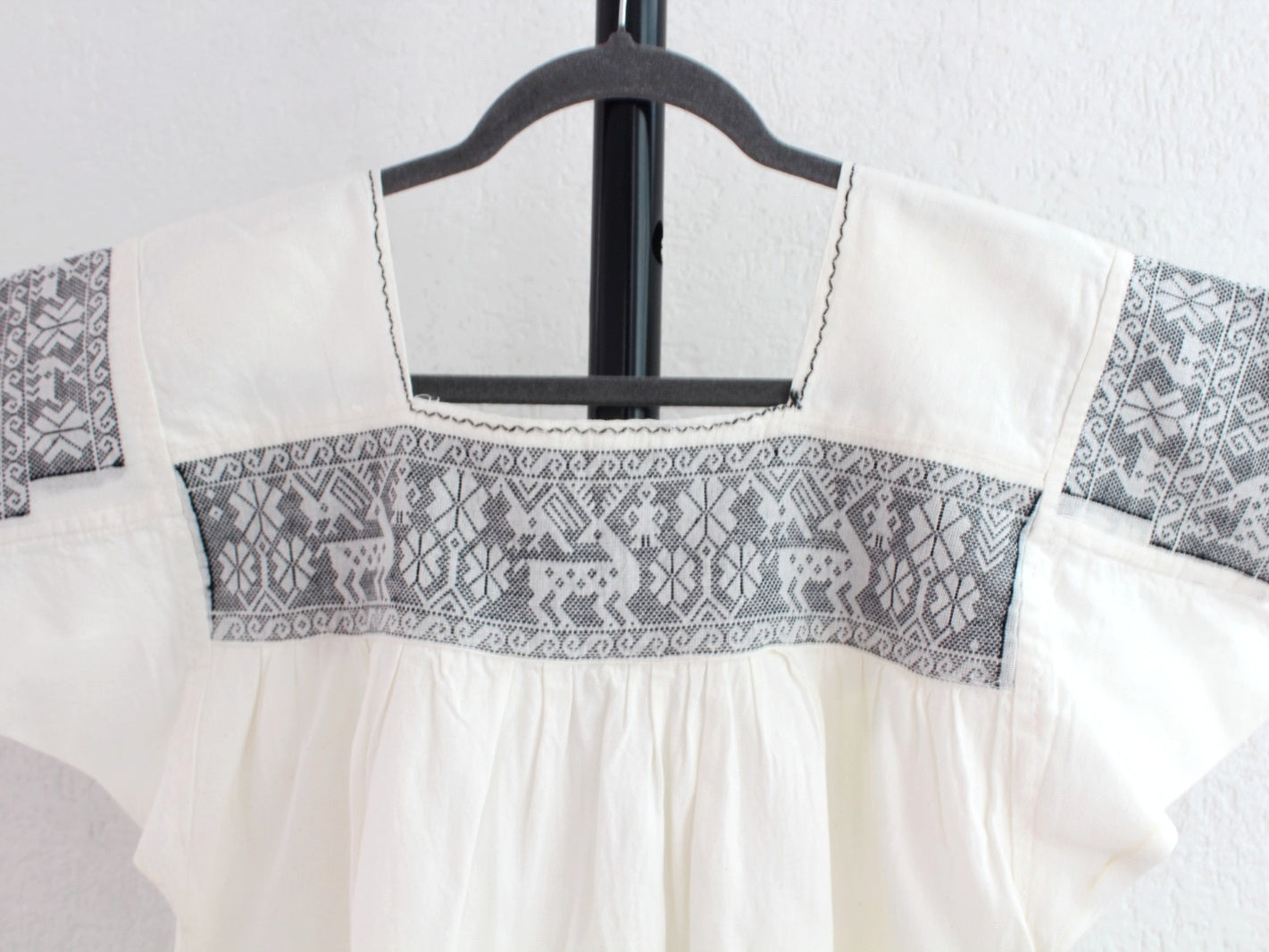 Blusa Tradicional Bordada Venados Negro M - L