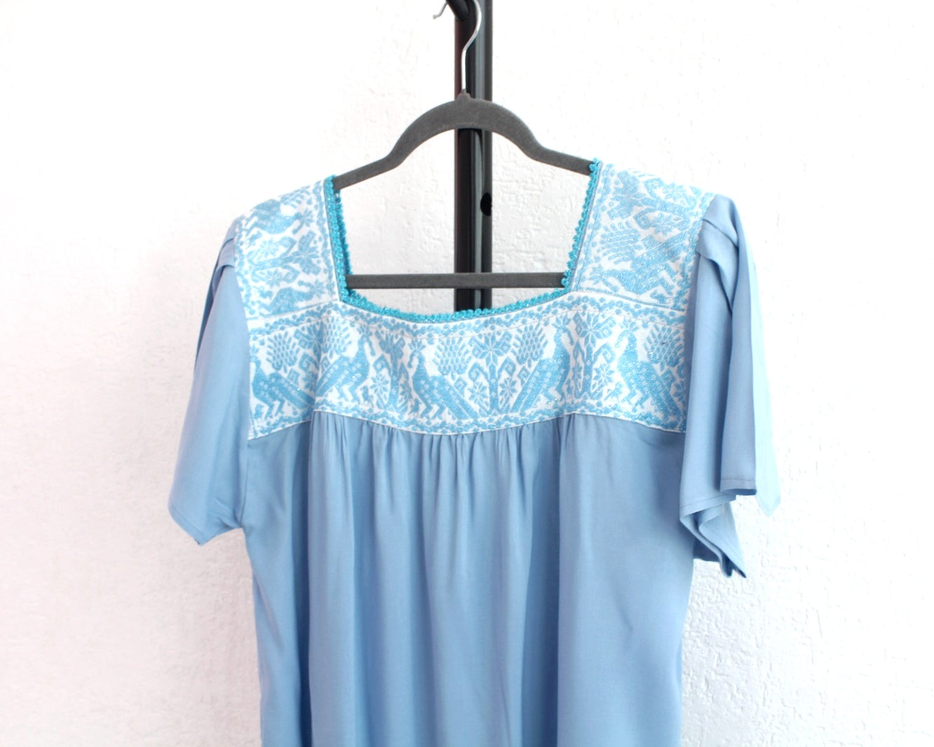 Blusa Tania Azul Claro Pavo Reales XL - 2XL