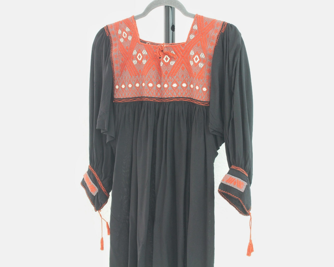 Blusa Elena Negro Naranja Unitalla
