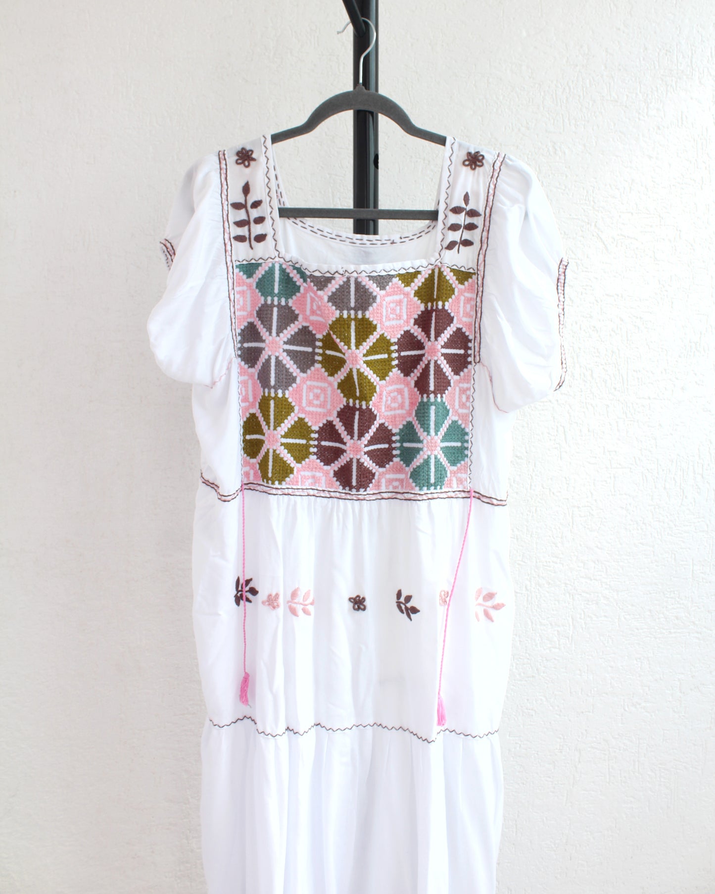 Vestido Maribel Flores Blanco Colores L / XL