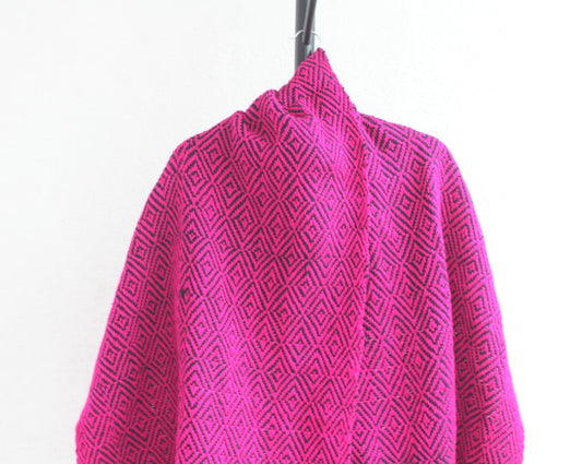 Rebozo Rombos Rosa Mx Negro