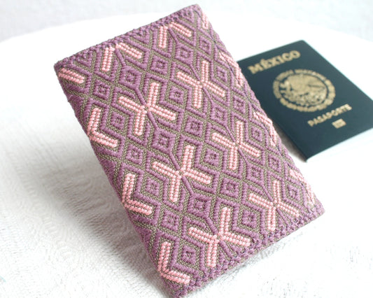 Porta Pasaporte Mariposas Rosa Lila