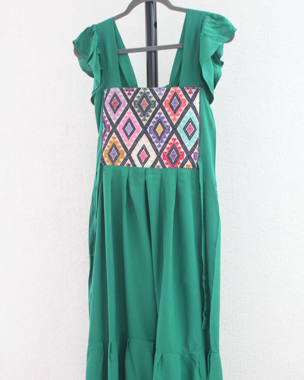 Vestido Anita Telar Largo Verde