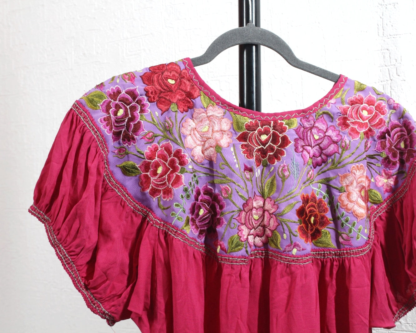 Blusa Abigail Flores Rosa Mx XXL