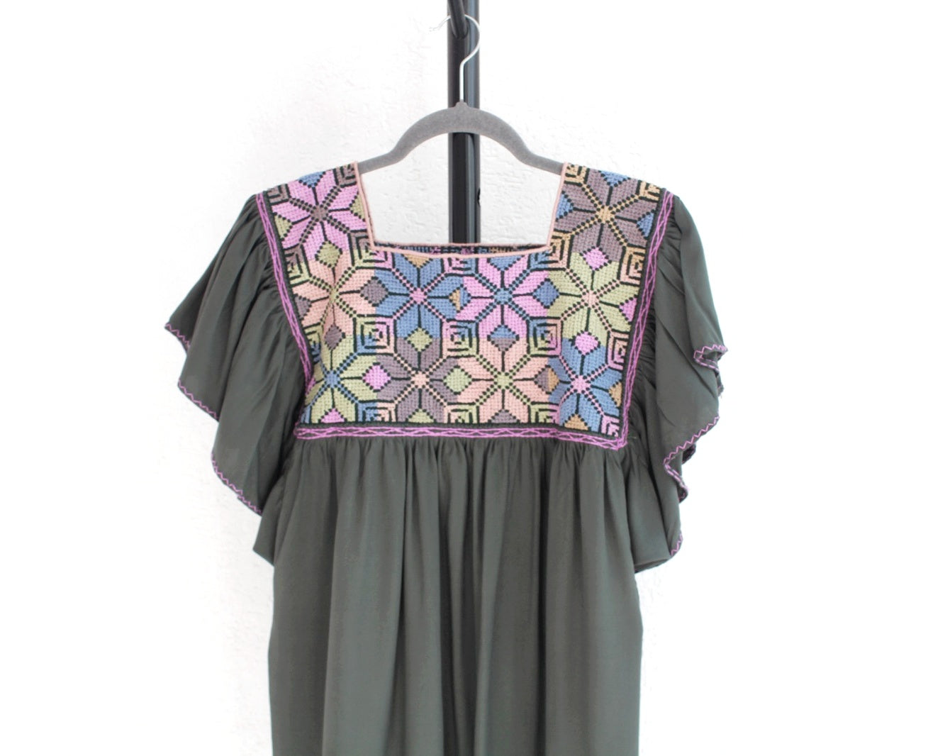 Blusa Gloria Punto de Cruz Verde