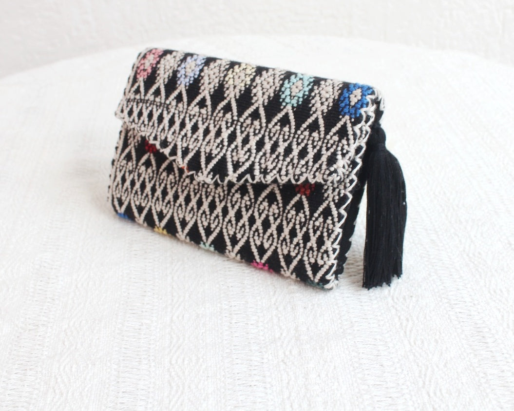 Cartera Estrellitas de puntitos Blanco Negro