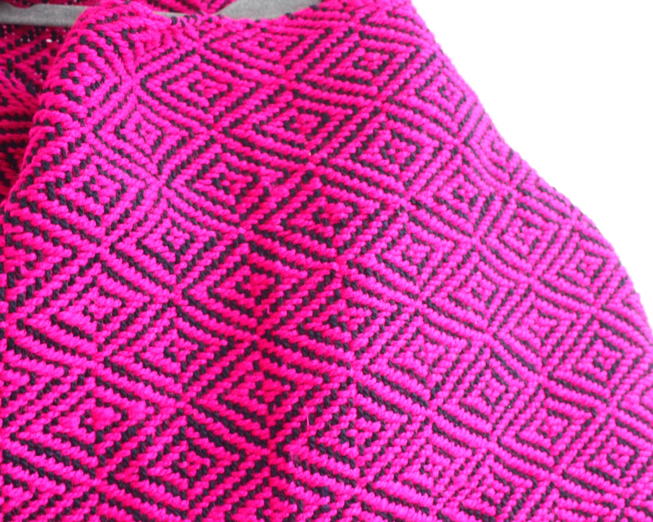 Rebozo Rombos Rosa Mx Negro