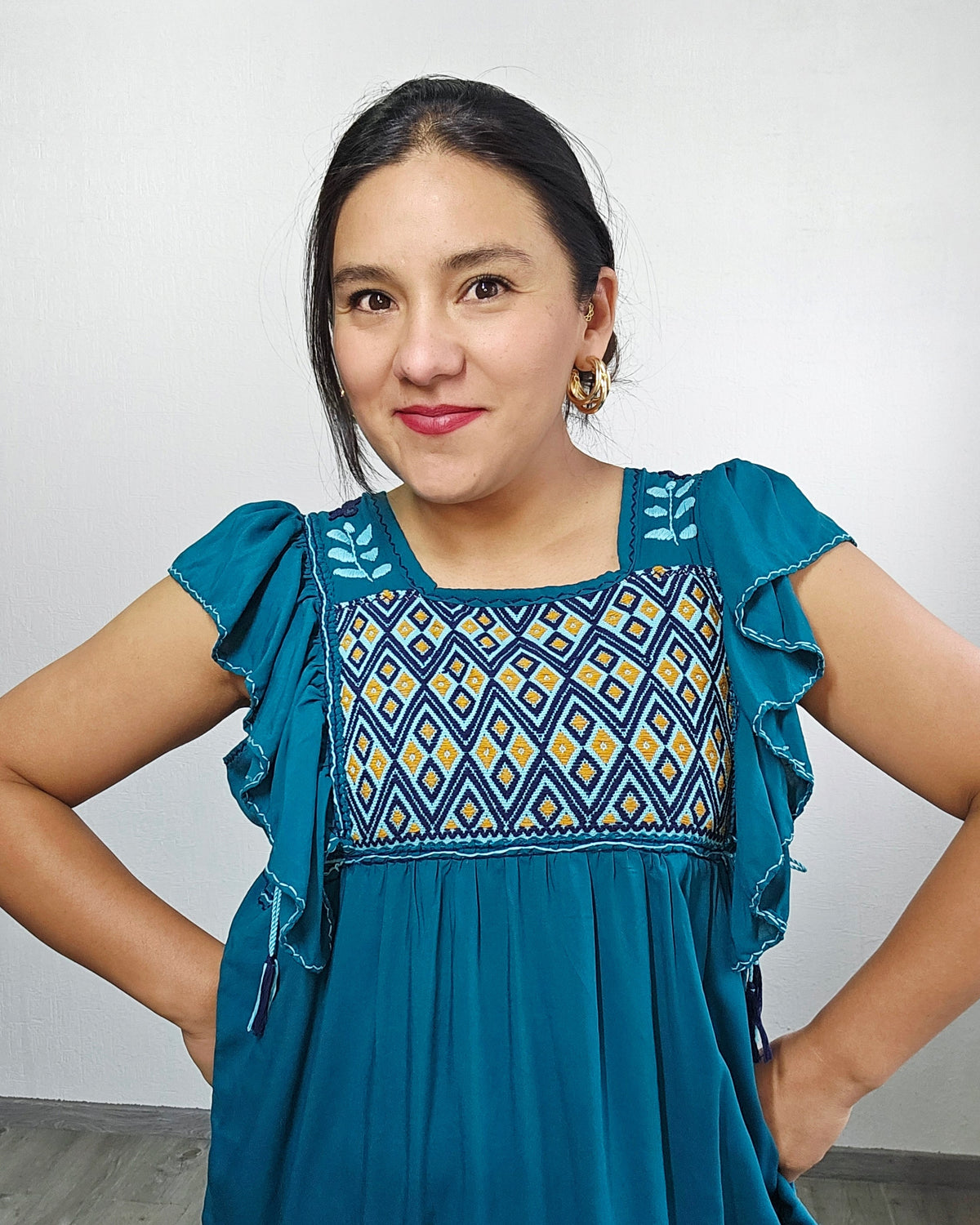 Vestido Josefina Verde Esmeralda Unitalla