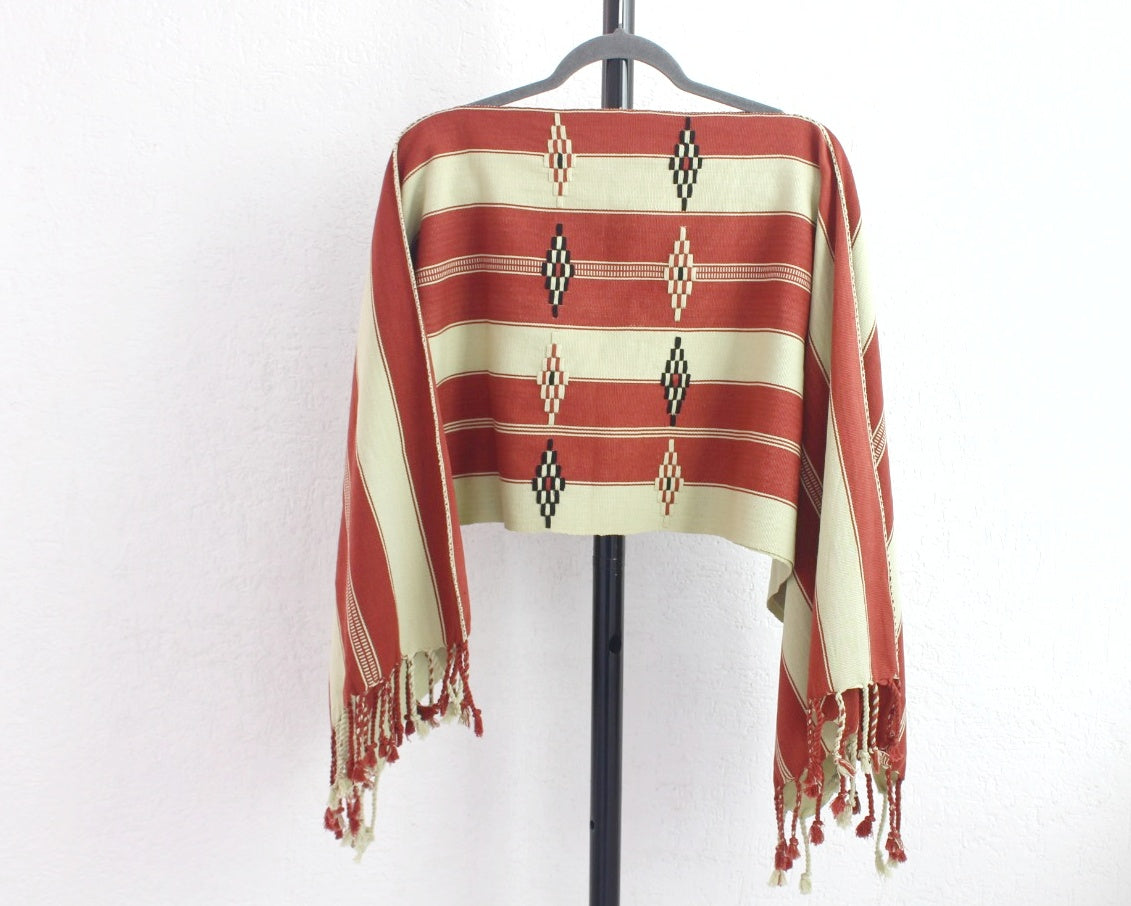 Jorongo Rombos Teja Verde Claro