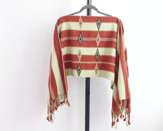 Jorongo Rombos Teja Verde Claro