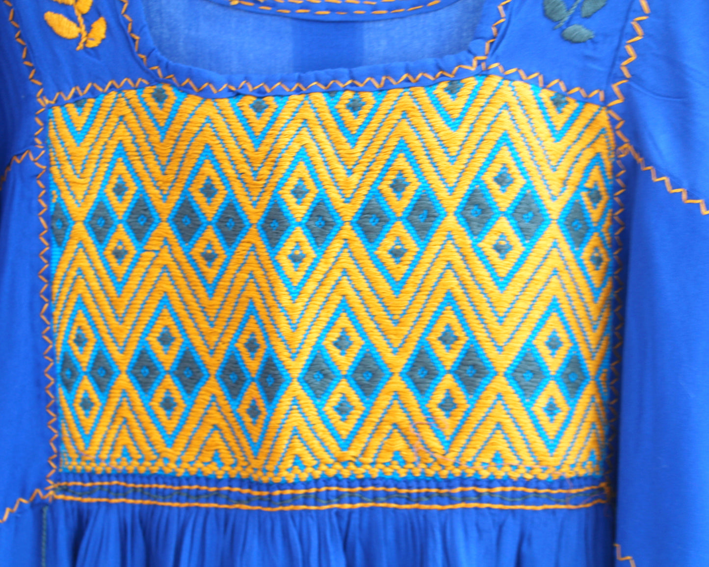 Blusa Julia Azul Amarillo Unitalla