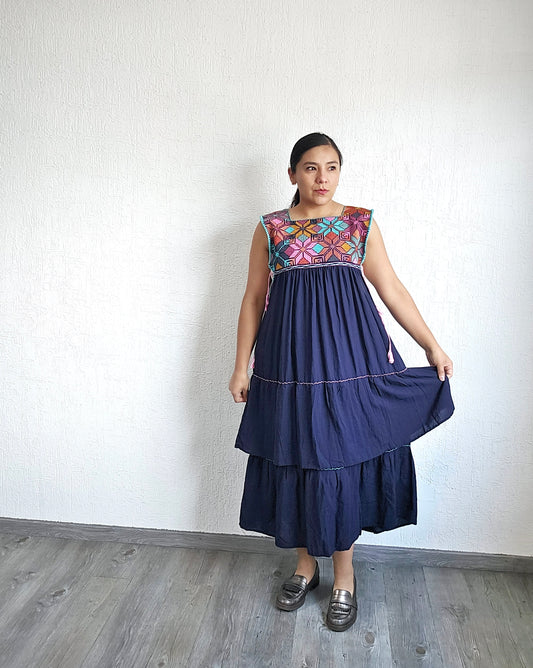 Vestido Teresa Azul Marino Colores Unitalla