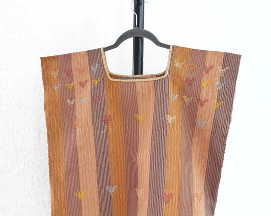 Huipil Corazones Amarillo Crema Salmón