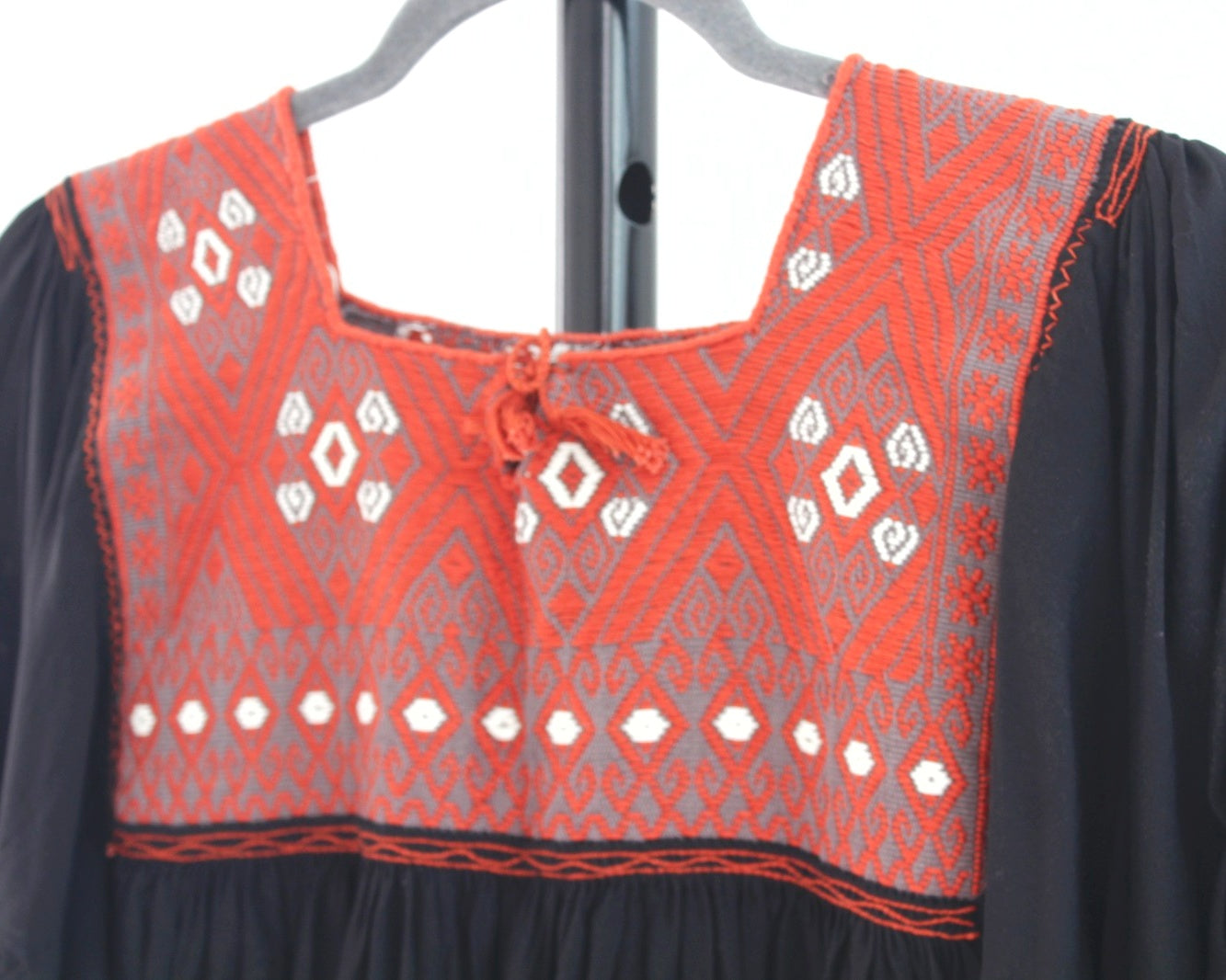 Blusa Elena Negro Naranja Unitalla
