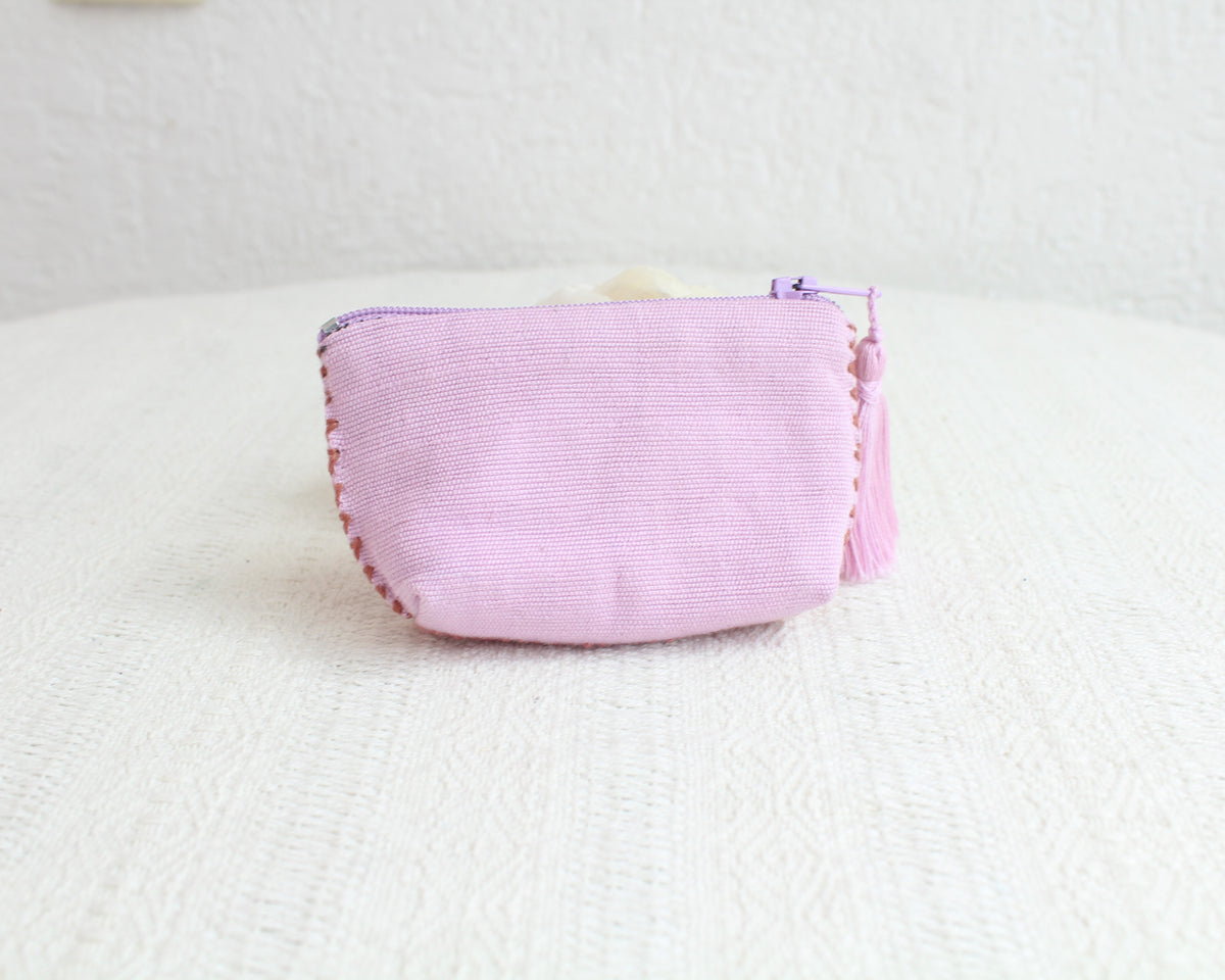 Mini Monedero Estrellitas Coral Lila