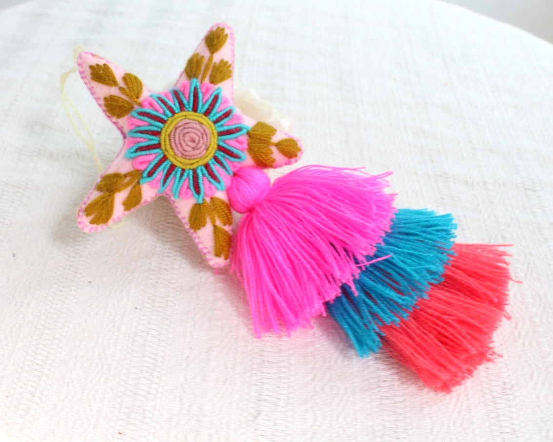 Estrella Rococo Rosa Azul Coral
