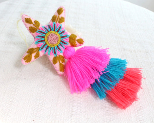 Estrella Rococo Rosa Azul Coral