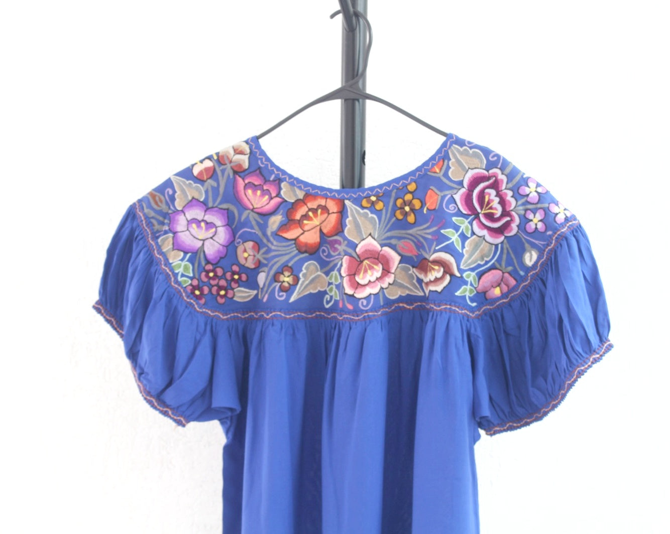 Blusa Abigail Flores Azul Rey XL - XXL