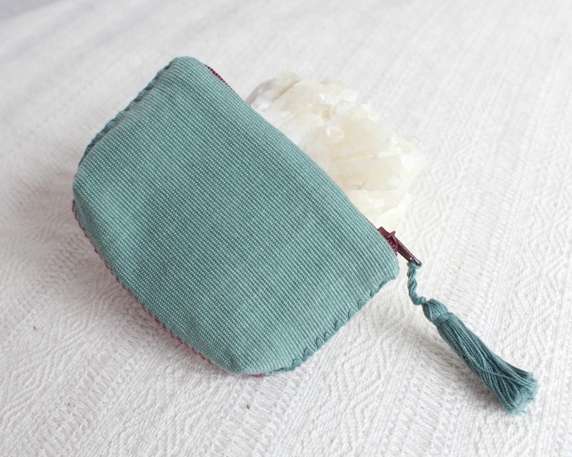 Mini Monedero Estrellas Beige Menta