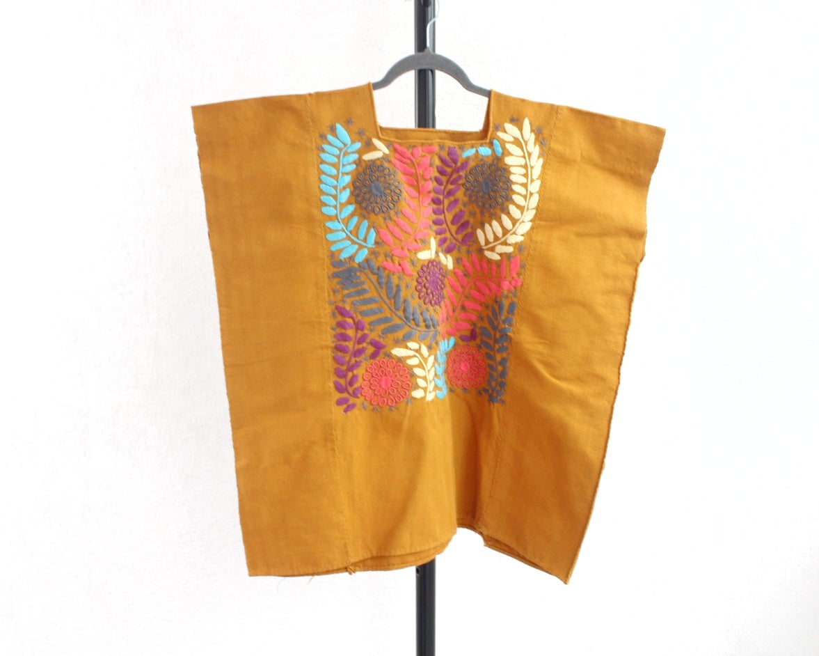 Huipil Flores  XL - 2XL Amarillo Colores