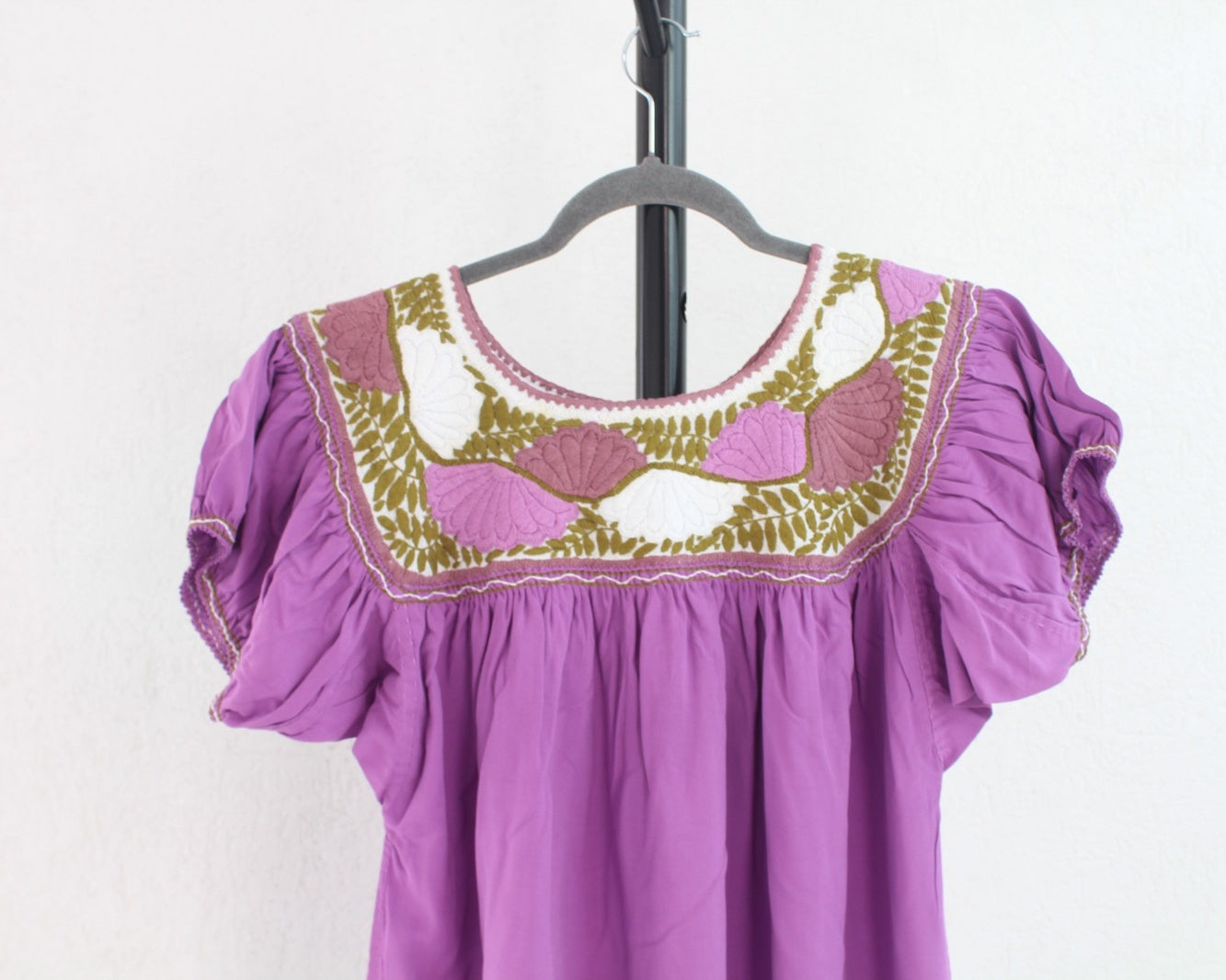 Blusa Aguacatenango Lila Verde Rosa