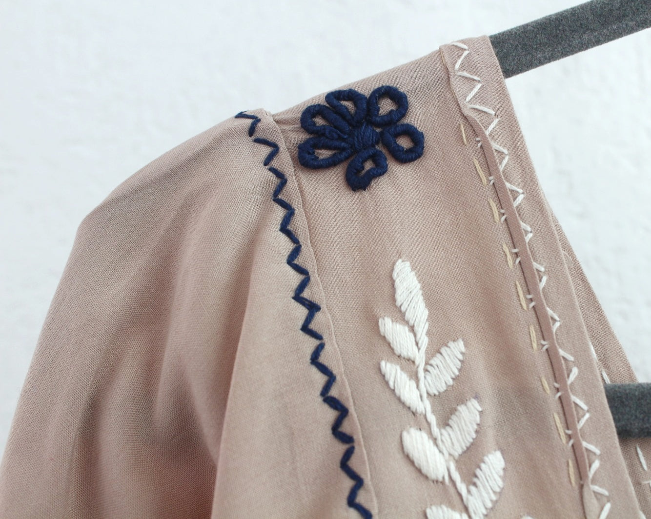 Blusa Julia Beige Azul Unitalla