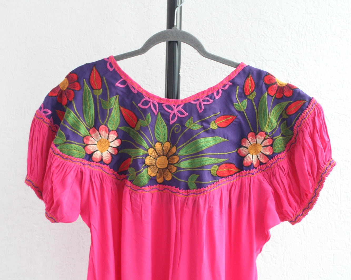 Blusa Abigail Flores Rosa Morado  XL - XXL