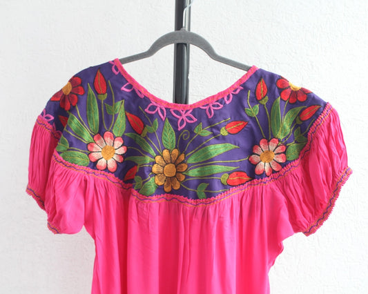 Blusa Abigail Flores Rosa Morado  XL - XXL
