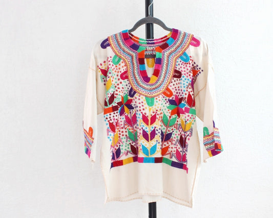 Blusa Milpa L - XL Verde Naranja Morado