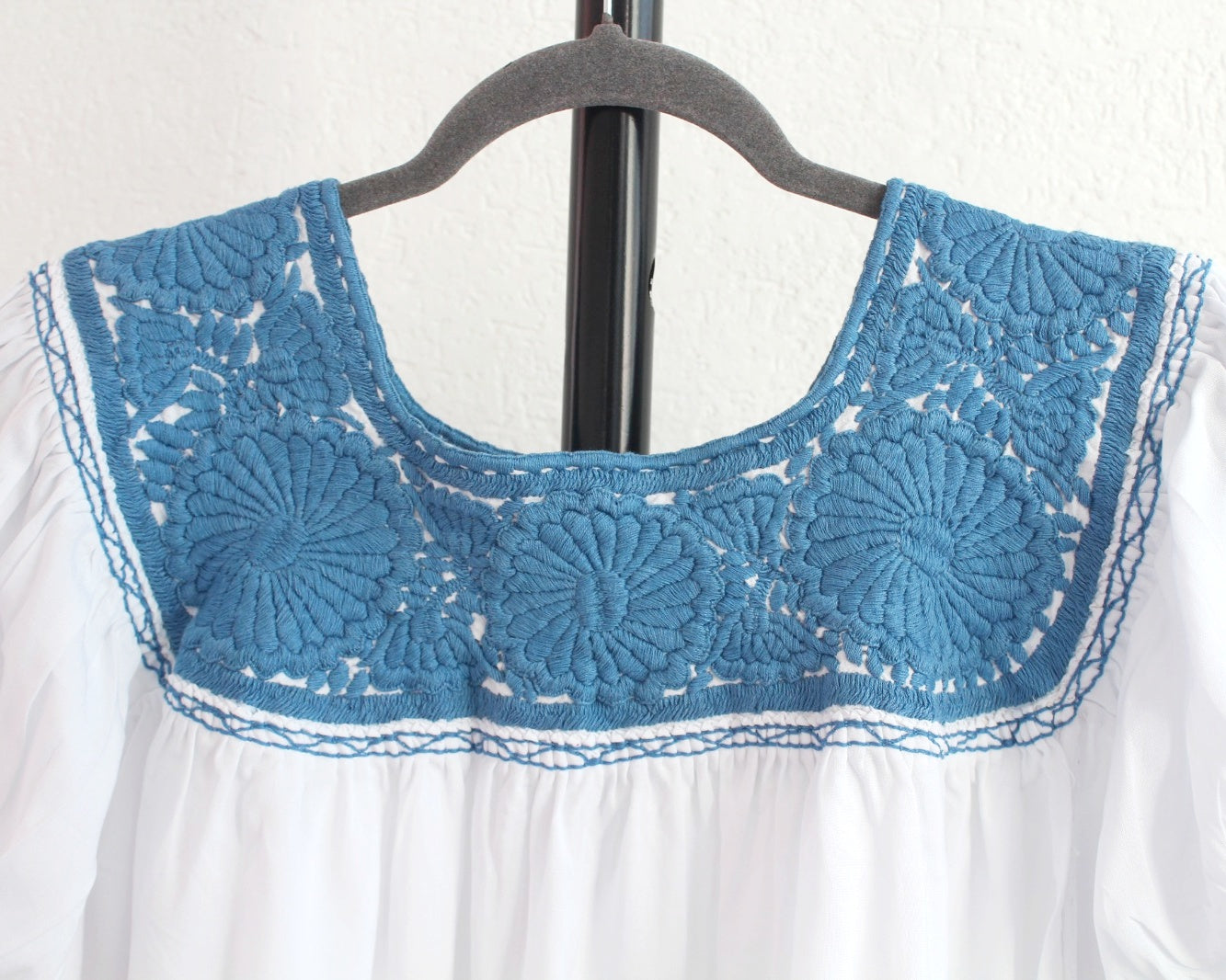 Blusa Aguacatenango Blanco Azul