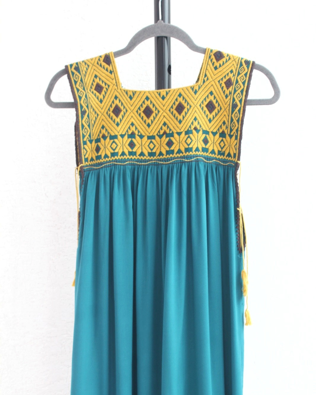 Vestido Teresa Turquesa Amarillo Unitalla