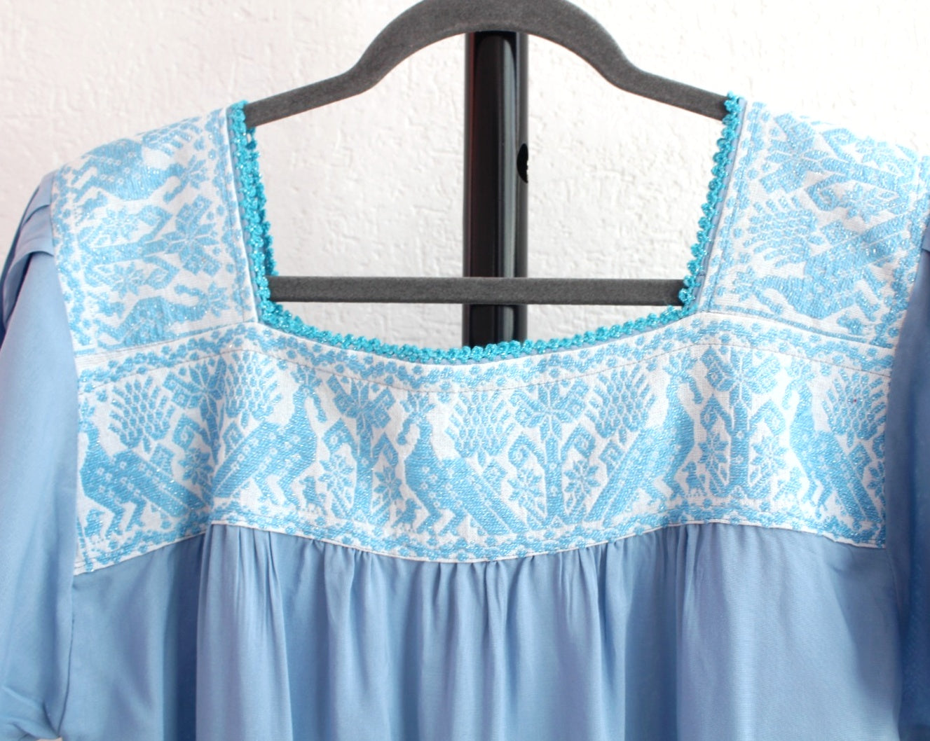 Blusa Tania Azul Claro Pavo Reales XL - 2XL