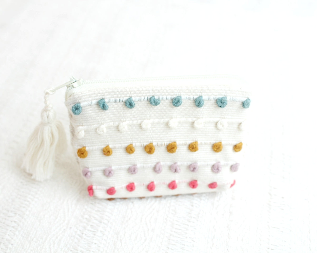 Mini Monedero Nuditos Blanco Menta Amarillo