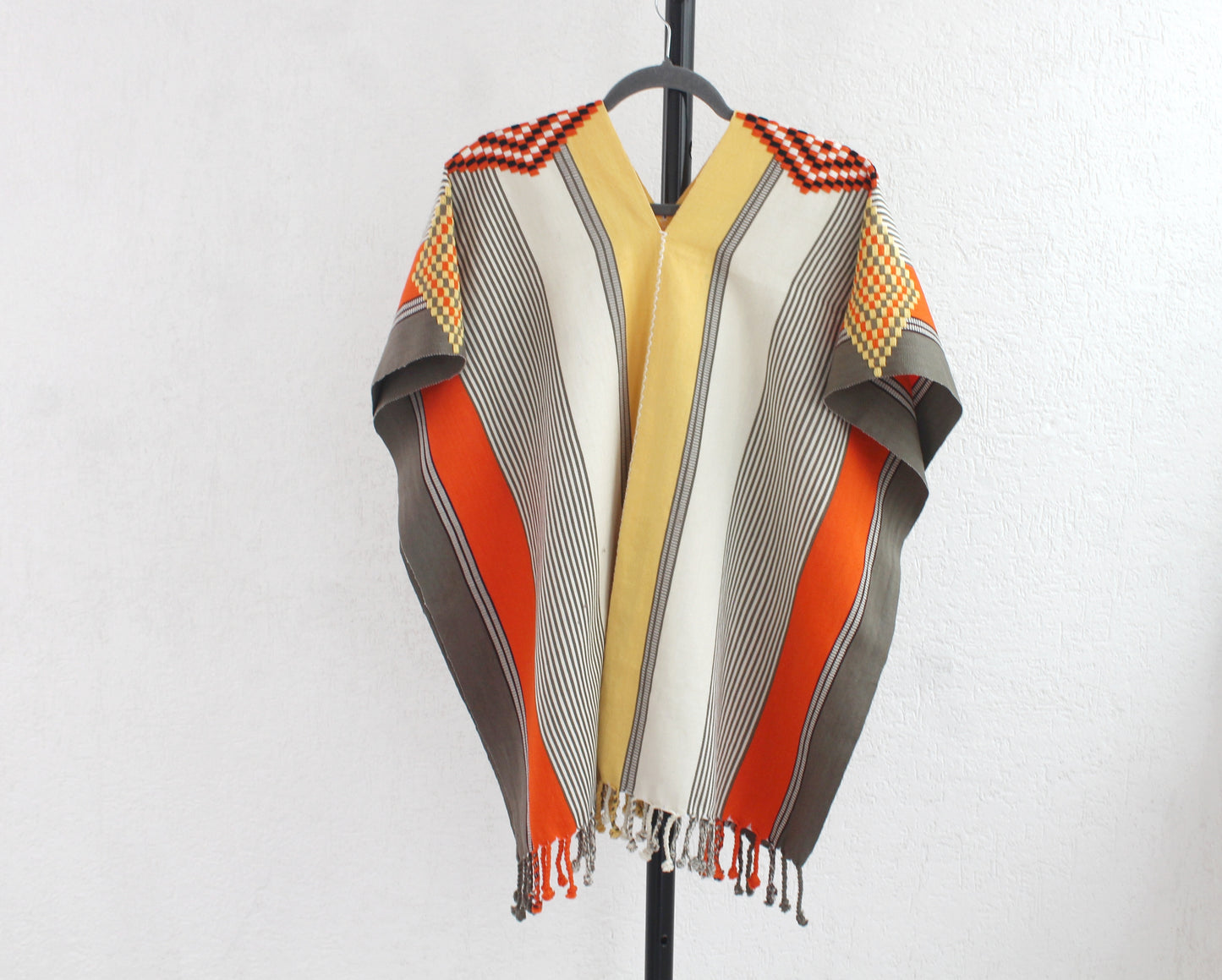 Jorongo Lineas Amarillo Gris Naranja