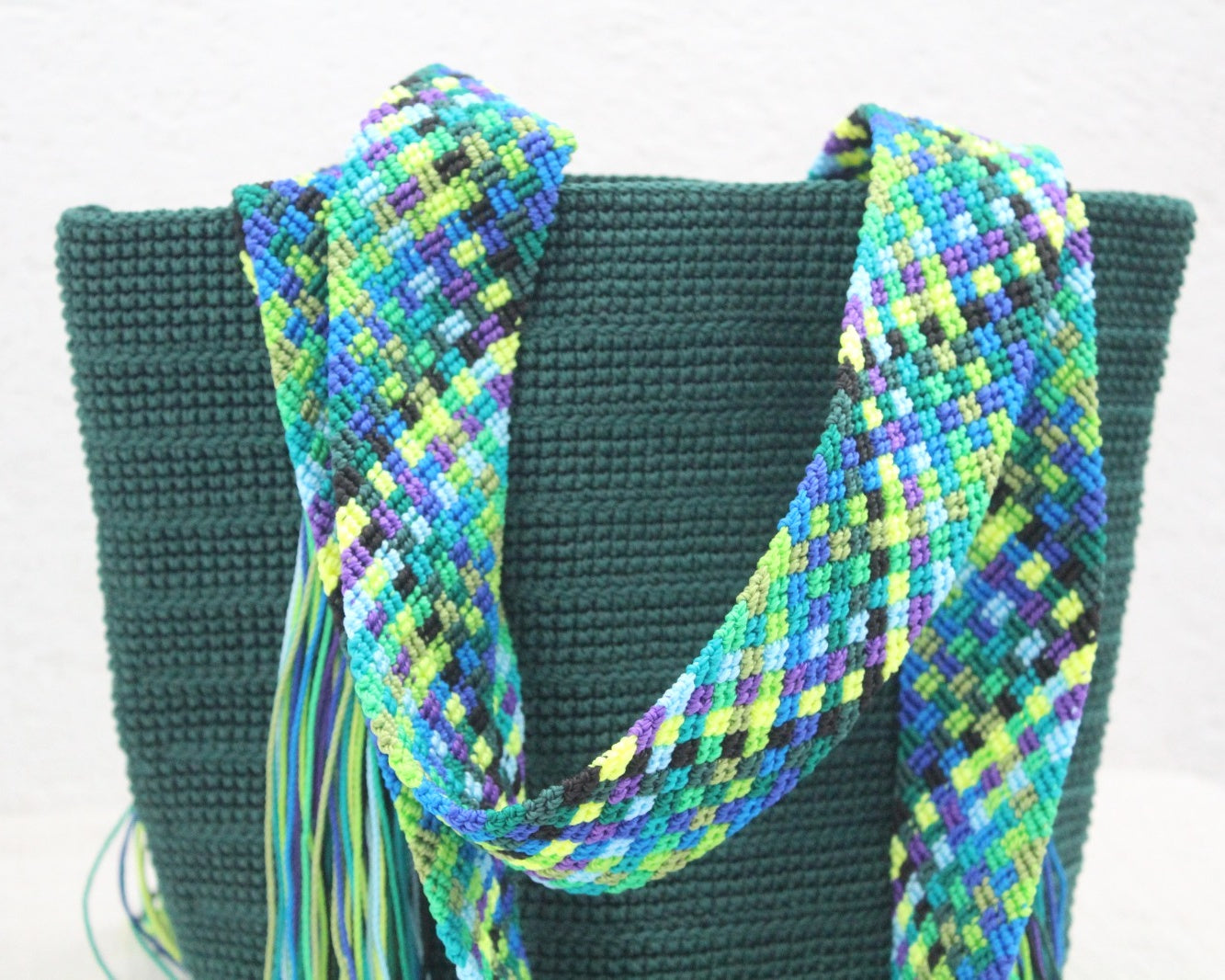 Bolso de mano Verde Colores Puntitos