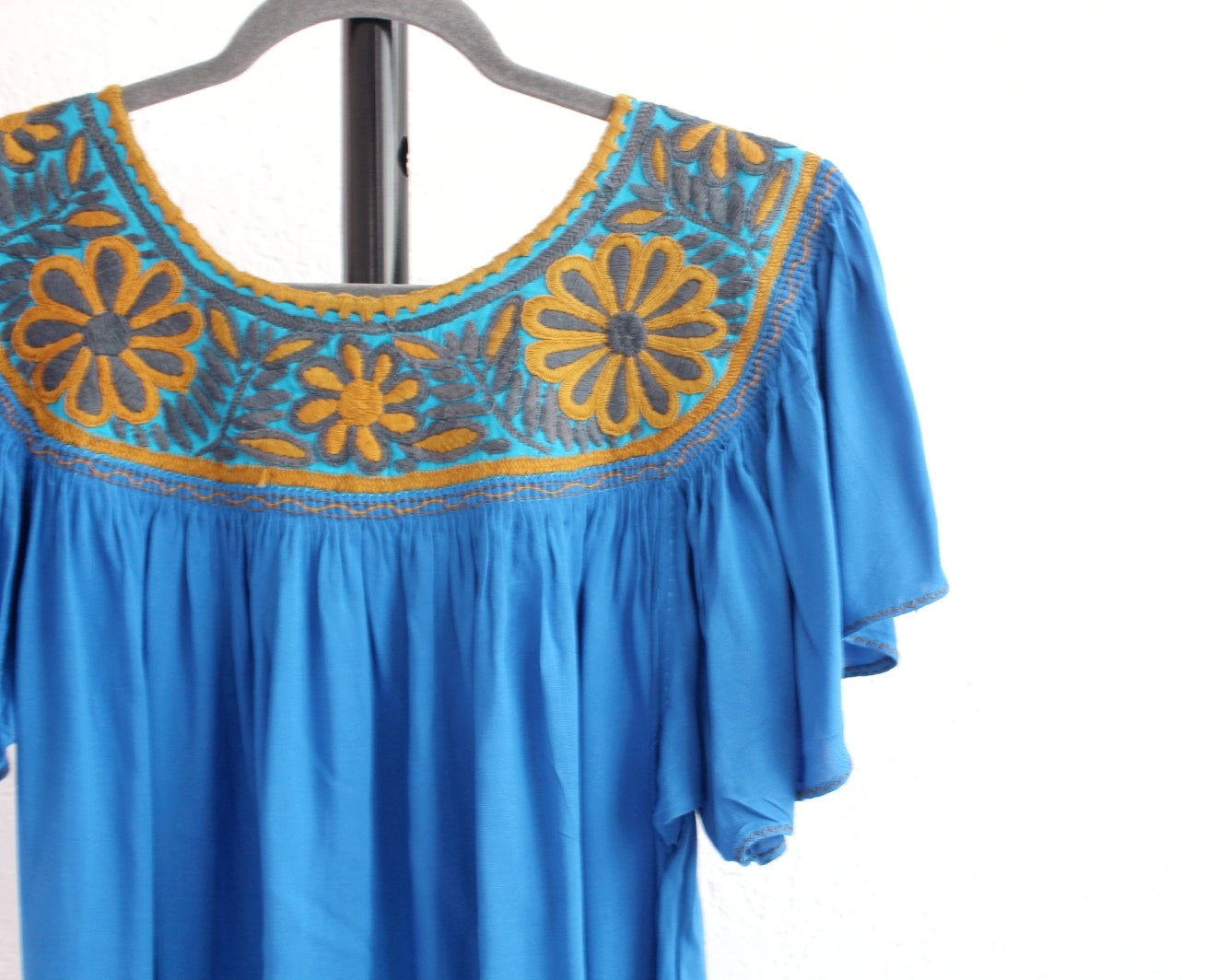 Blusa Aguacatenango Azul Amarillo