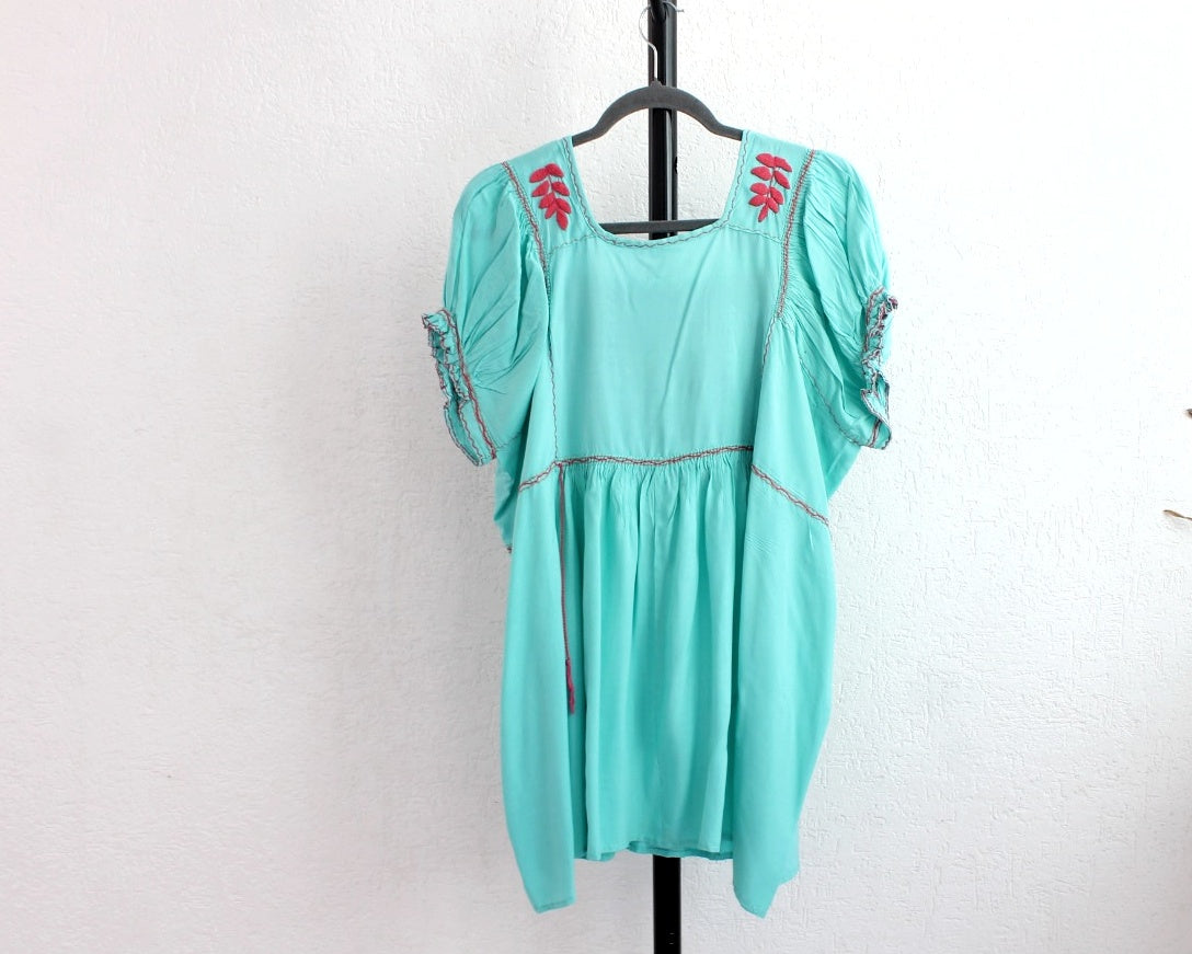 Blusa Juana Turquesa Rosa 2XL