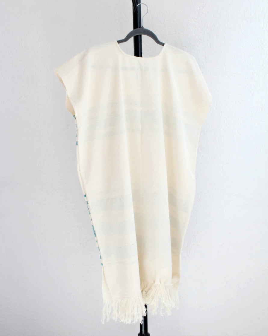 Huipil Largo Ali Natural Azul XL XXL