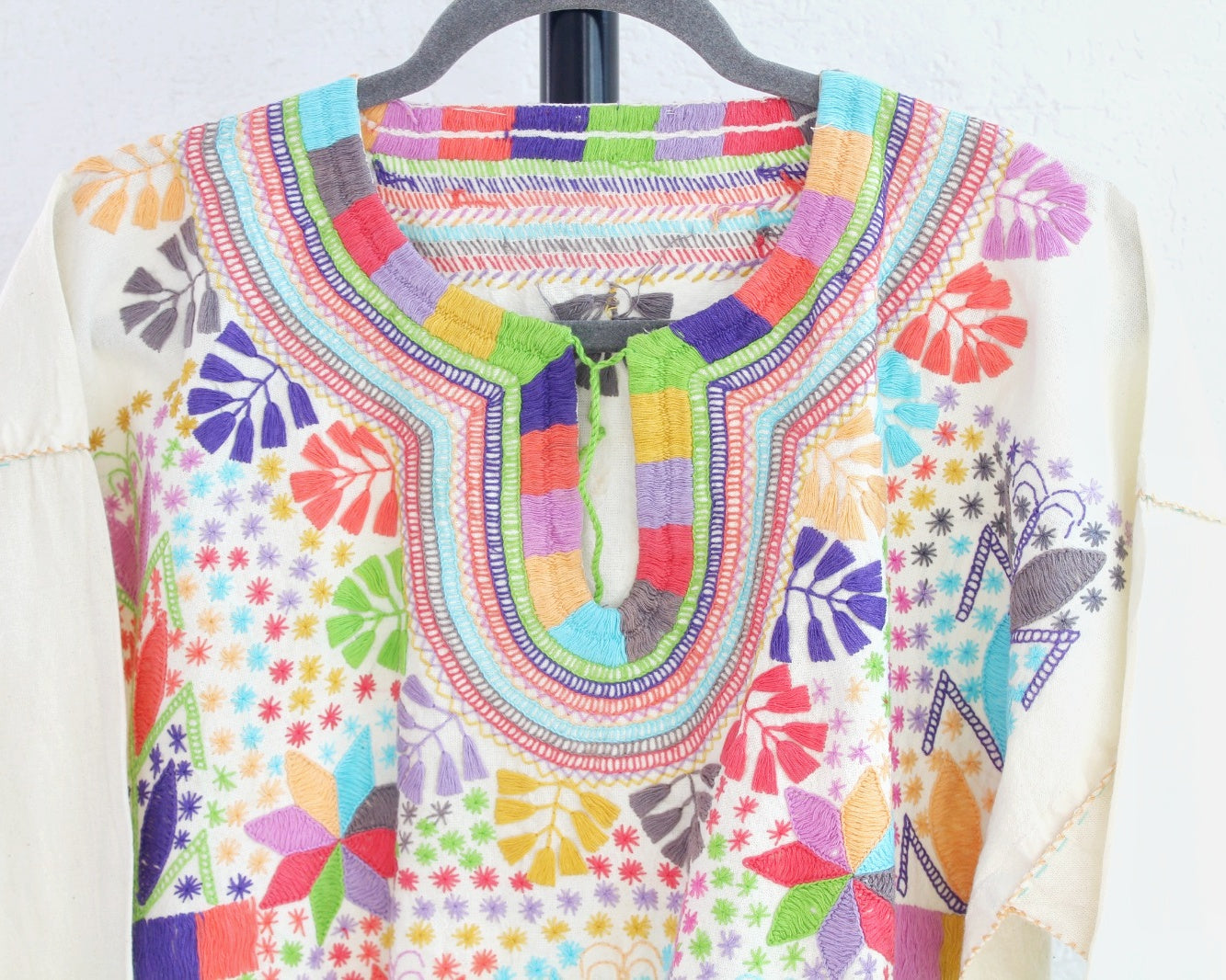 Blusa Milpa L - XL Gris Lila Verde