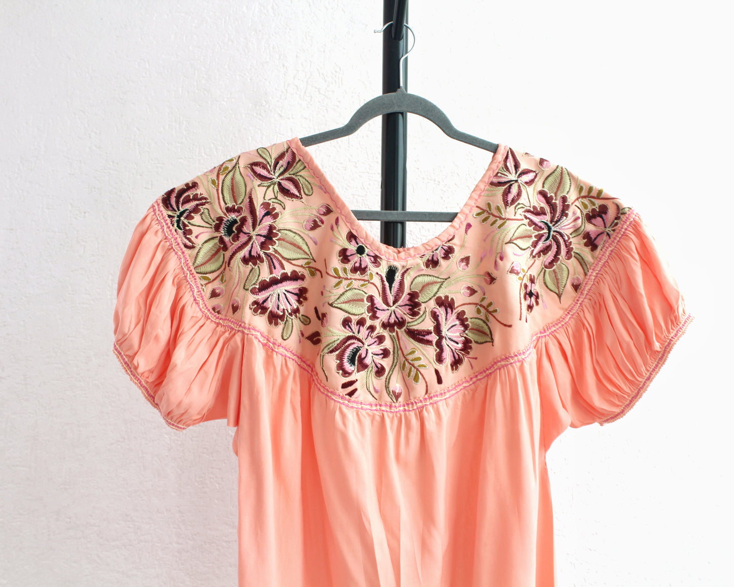 Blusa Abigail Flores Coral XXL