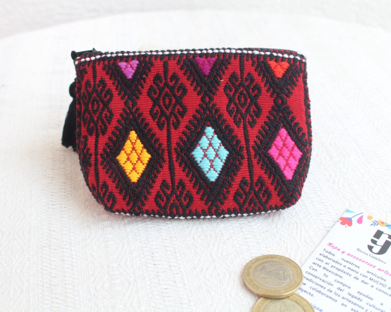 Monedero Estrellas Rojo Colores Negro