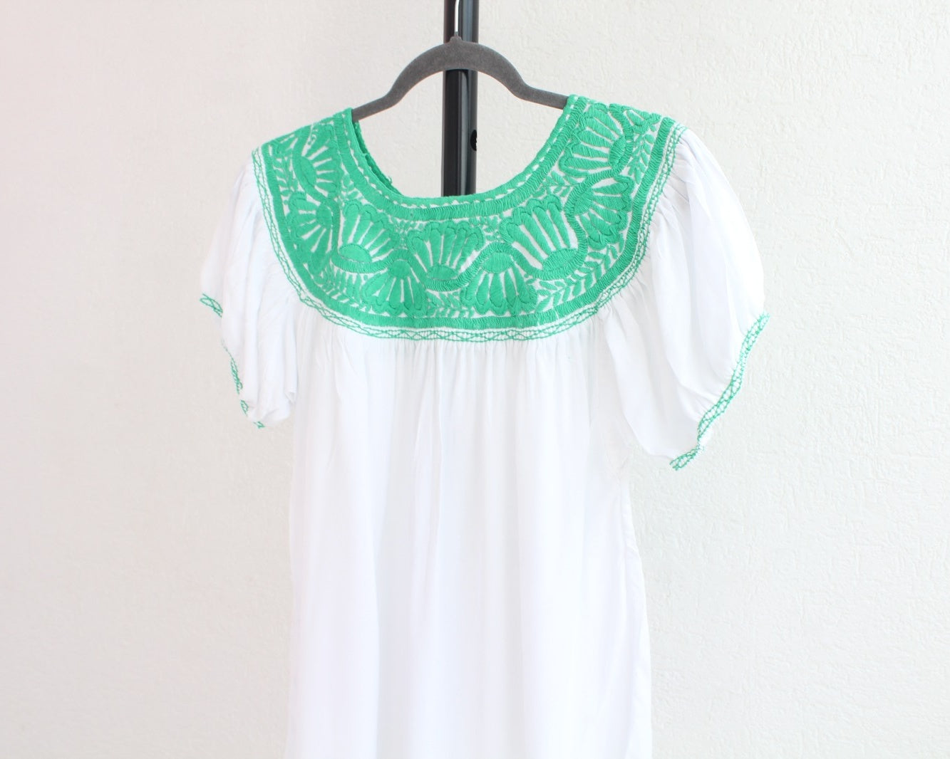 Blusa Aguacatenango Blanco Verde
