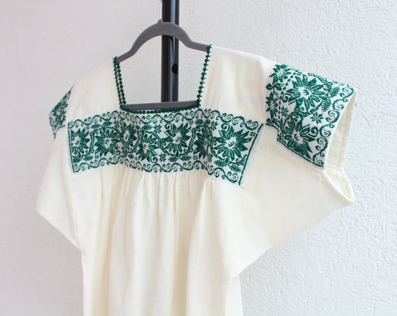 Blusa Tradicional Bordada Flores Verde XL XXL