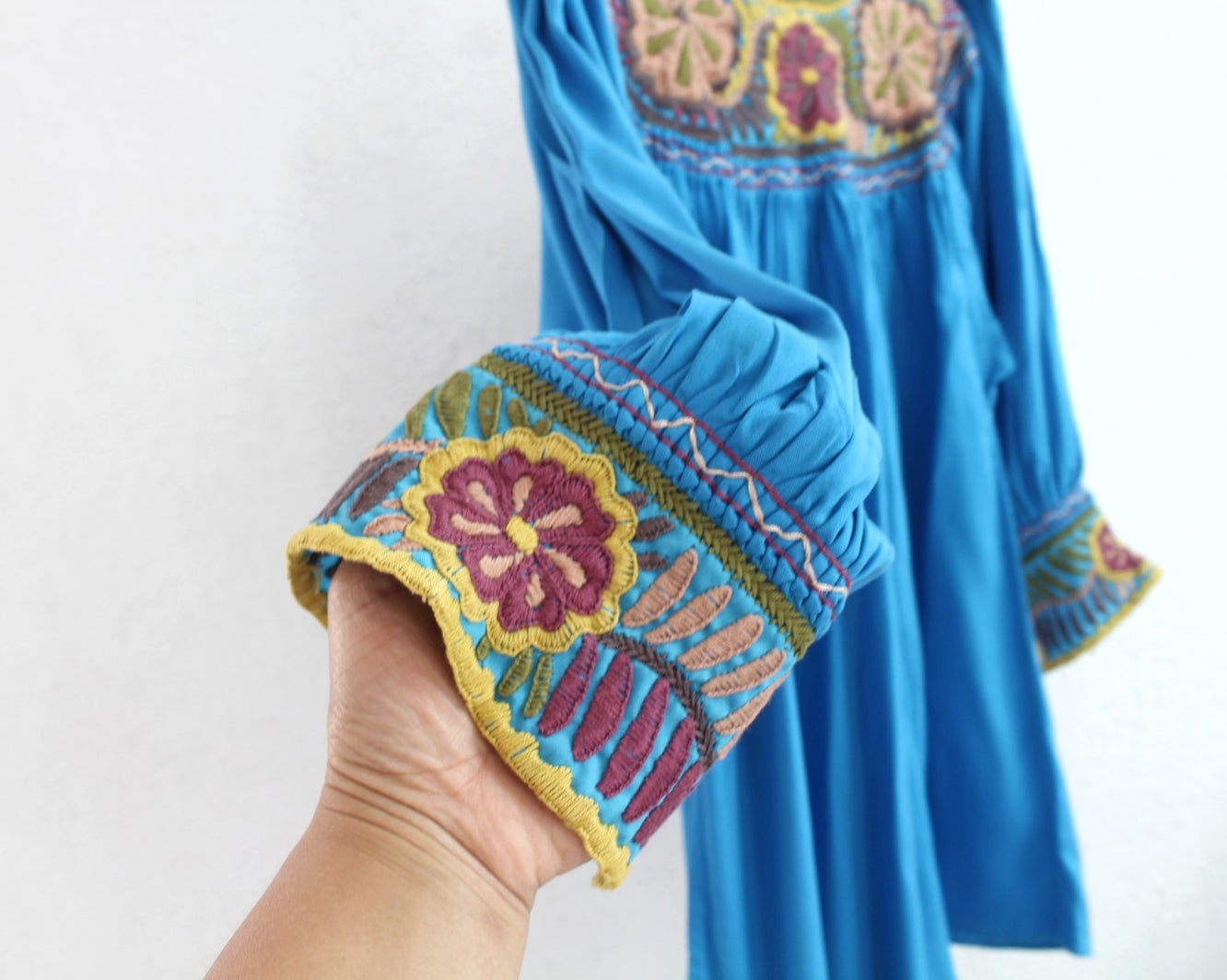 Blusa Aguacatenango Azul Amarillo Unitalla