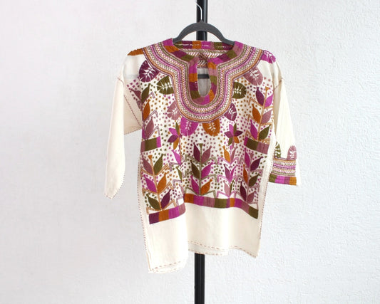 Blusa Milpa CH - M Mostaza Rosa Verde